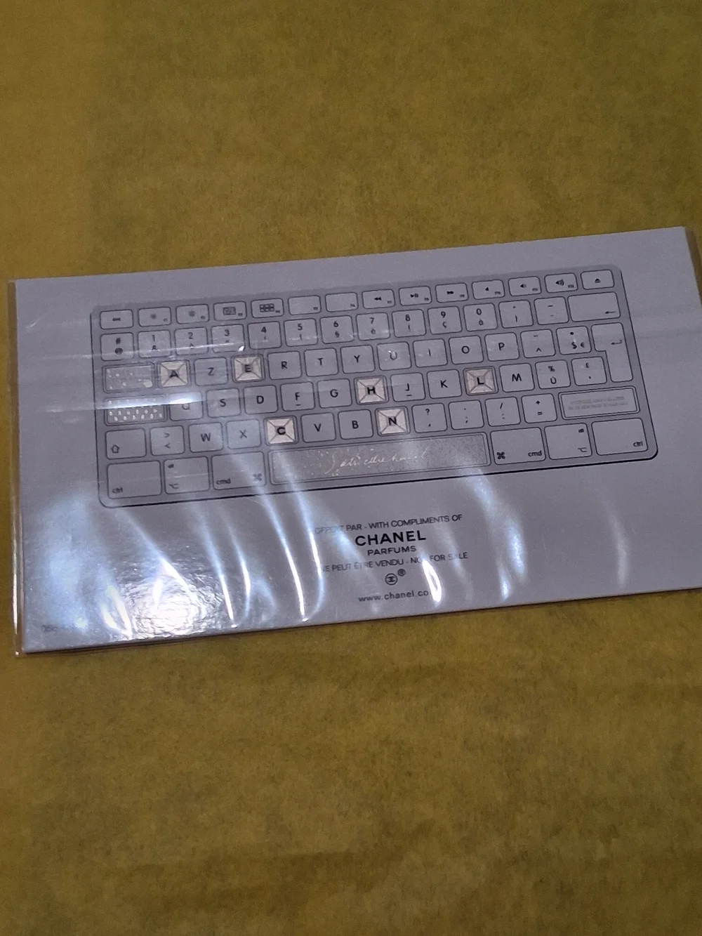 Chanel VIP/GWP White Stickers Keyboard Accessory.New